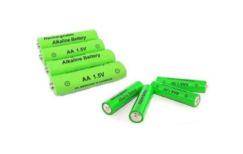 4 επαναφορτιζόμενες μπαταρίες AA και 4 AAA