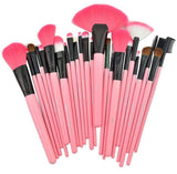 24-Piece μακιγιάζ-Brush σε ροζ χρώμα